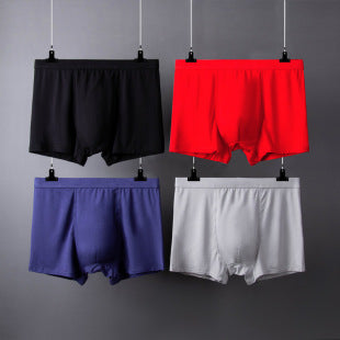 Men's IBG cotton boxer briefs, breathable plus size underwear, comfortable men's essentials in black fabric.