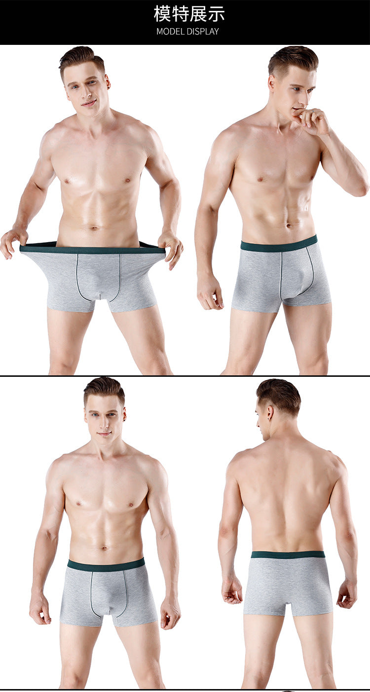 Men's IBG cotton boxer briefs in plus size, breathable men's underwear with comfortable fit and supportive design.