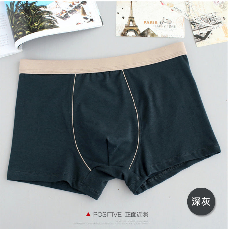 IBG men's cotton boxer briefs, breathable plus size underwear, close-up of soft fabric and comfortable fit.