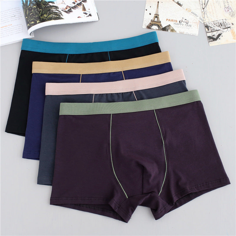 Men's breathable cotton boxer briefs by IBG, plus size men's underwear with comfortable fit and stretch fabric.