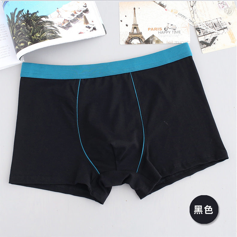 IBG men's cotton boxer briefs, breathable plus-size underwear, close-up of comfortable, soft fabric and elastic waistband.