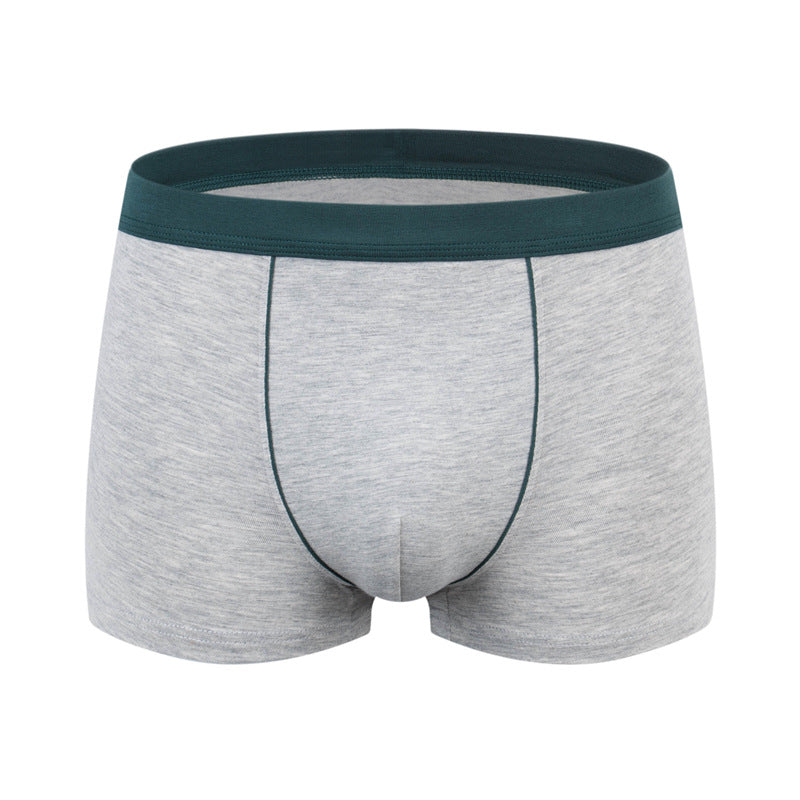 IBG men's cotton boxer briefs, breathable plus size underwear, soft and comfortable men's essentials, close-up of waistband and fabric.