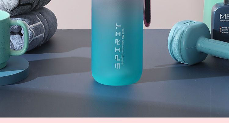 IBG large sports water bottle, 500ml or 1000ml, fitness and outdoor durable plastic bottle with screw cap