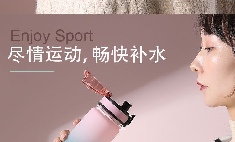 IBG large sports water bottle, 500ml and 1000ml fitness outdoor bottle, with a screw-top lid and ergonomic design