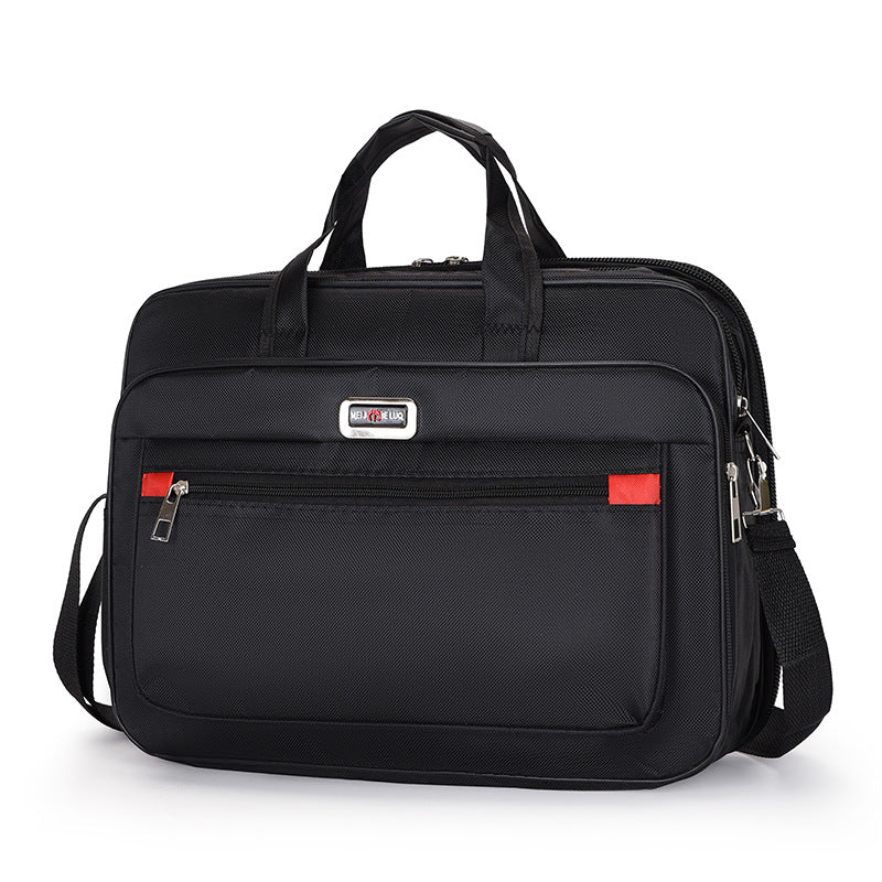 Men's lightweight IBG laptop briefcase with multiple compartments, suitable for business travel, made of durable material.