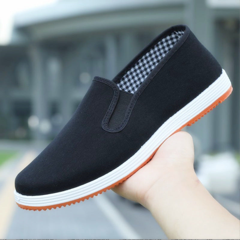 IBG breathable canvas slip-on shoes with non-slip sole, casual flat footwear for comfortable everyday wear
