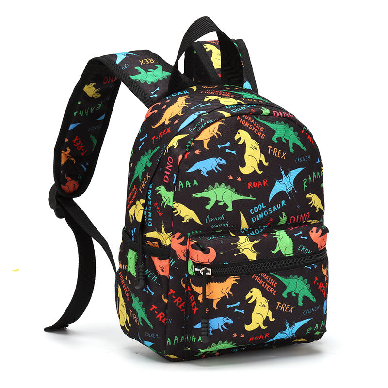 Kids lightweight cartoon backpack by IBG, 10.6 inch school bag featuring colorful cartoon design and adjustable straps.