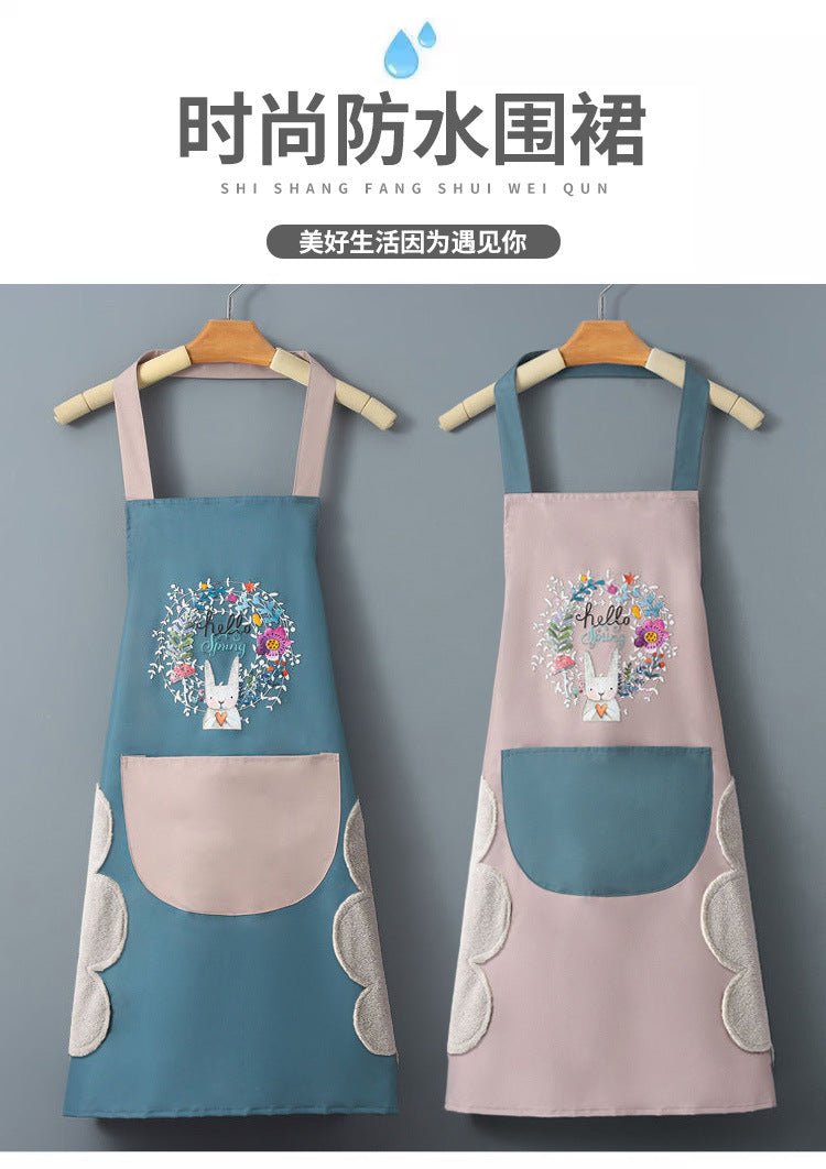 IBG waterproof kitchen apron for cooking and cleaning, with adjustable straps and stain-resistant fabric, ideal for kitchen tasks.