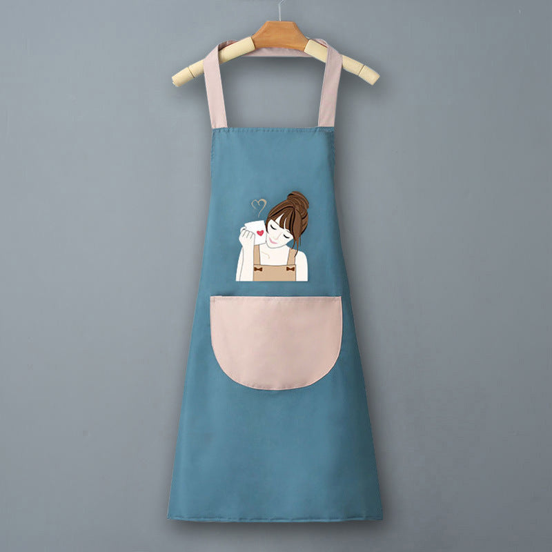 IBG waterproof kitchen apron for cooking and cleaning, with adjustable straps and stain-resistant fabric, ideal for kitchen tasks.