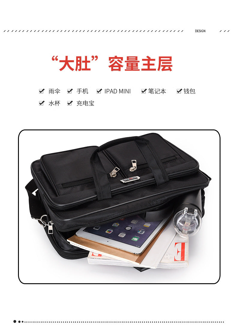 Men's lightweight IBG laptop briefcase with multiple compartments, suitable for business travel and professional use.