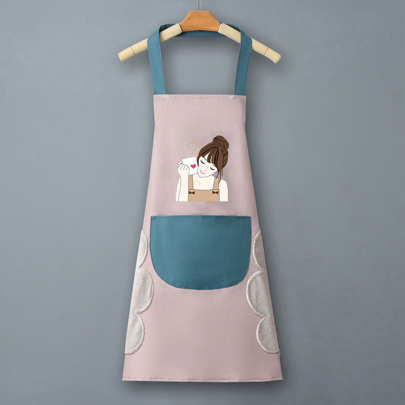 IBG waterproof kitchen apron for cooking and cleaning, durable fabric with adjustable straps, ideal for kitchen and dining tasks.