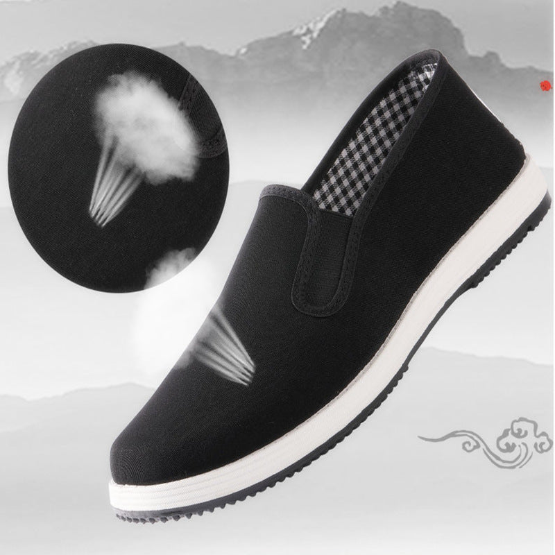 IBG breathable canvas slip-on shoes with non-slip soles, casual flat footwear for comfortable everyday wear.
