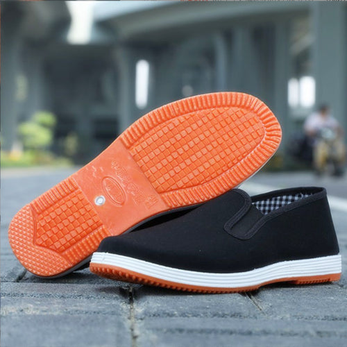 IBG breathable canvas slip-on shoes with non-slip casual flats, lightweight and comfortable for everyday wear