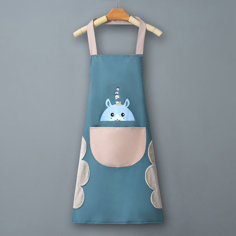 IBG waterproof kitchen apron for cooking and cleaning, showing a durable, stain-resistant apron with adjustable straps and front pockets.