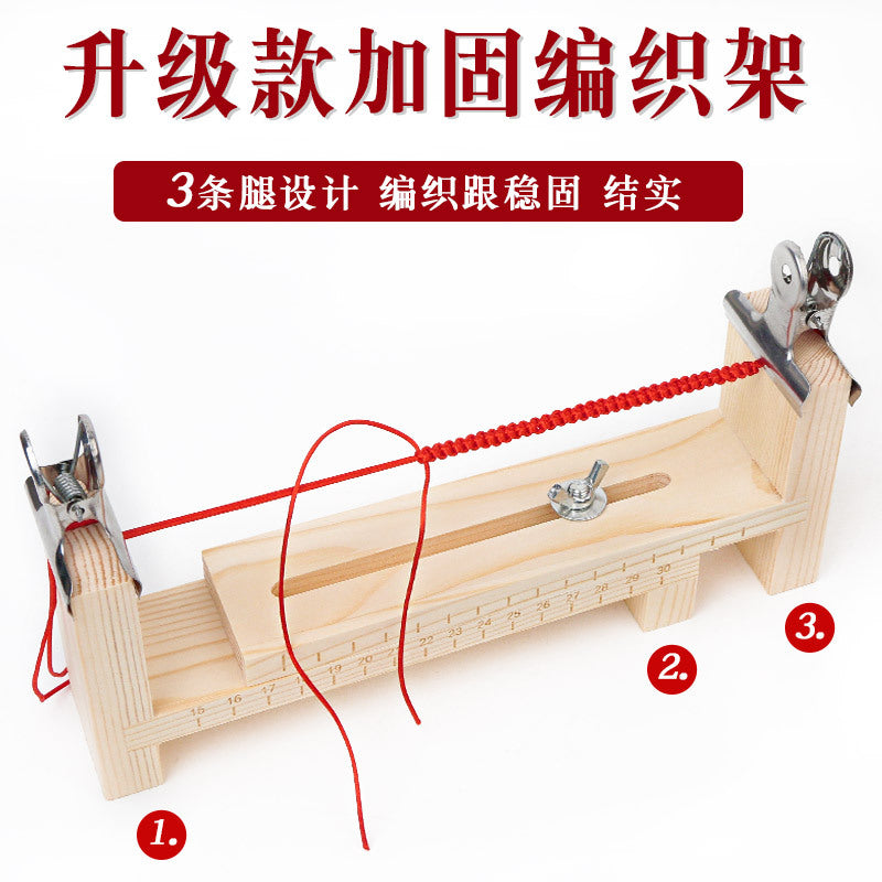 IBG wooden bracelet weaving stand for DIY jewelry making, a versatile tool for creating woven bracelets and jewelry accessories.