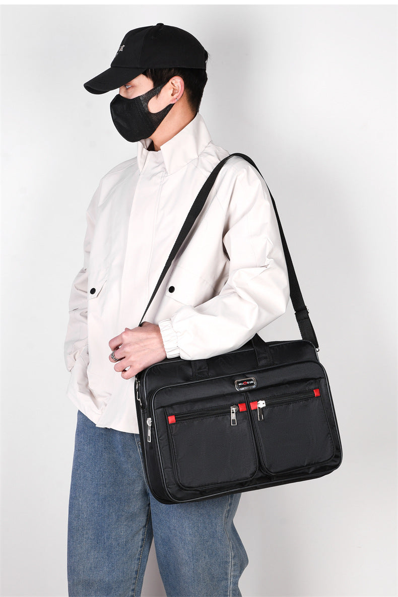 Men's IBG lightweight laptop briefcase with multiple compartments, designed for business travel and professional use.