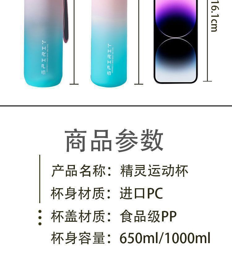 IBG large sports water bottle, 500ml or 1000ml capacity, fitness and outdoor use, with a durable design and secure lid