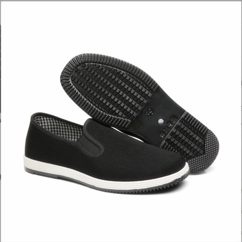 IBG breathable canvas slip-on shoes with non-slip casual flats, showcasing comfortable design and easy wear.