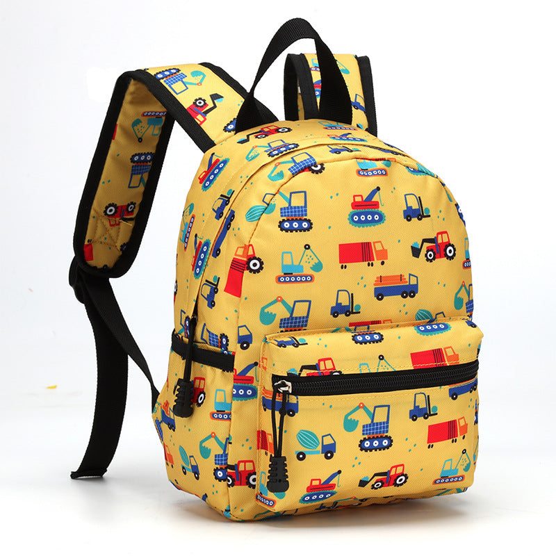 Kids lightweight cartoon backpack by IBG, 10.6-inch school bag with colorful cartoon characters, suitable for young students.