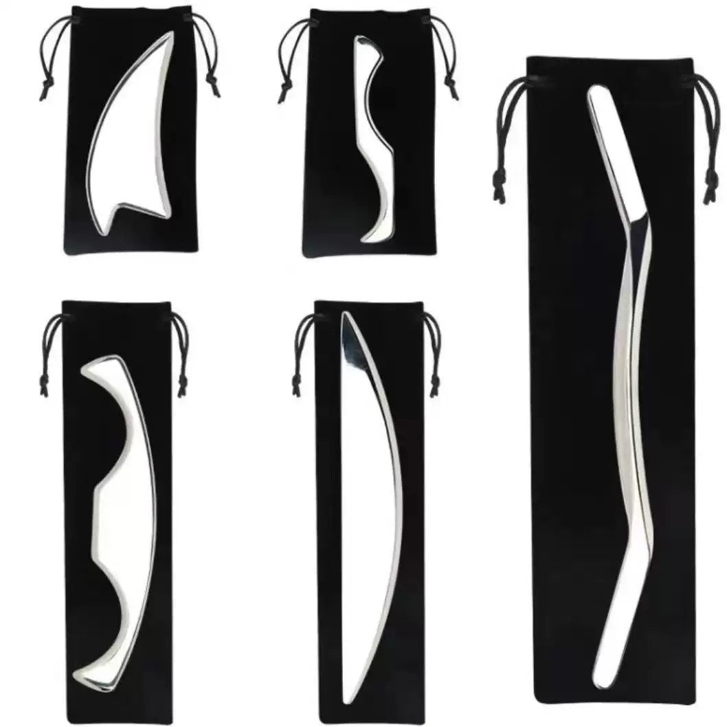 IBG stainless steel Gua Sha massage tool for facial and body skincare in beauty and personal care.