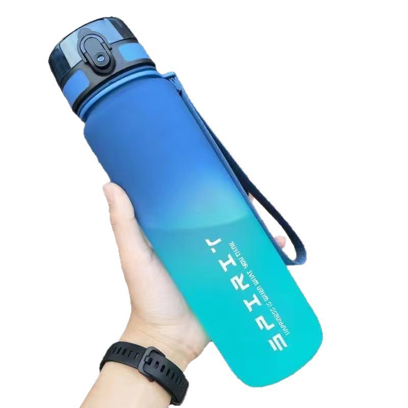 Large IBG sports water bottle, 500ml or 1000ml capacity, fitness and outdoor ideal, with a sleek design and leak-proof lid.