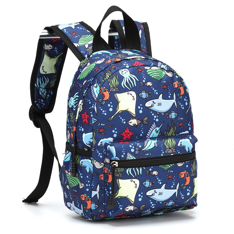 Kids lightweight cartoon backpack by IBG, 10.6-inch school bag with colorful cartoon design for children.