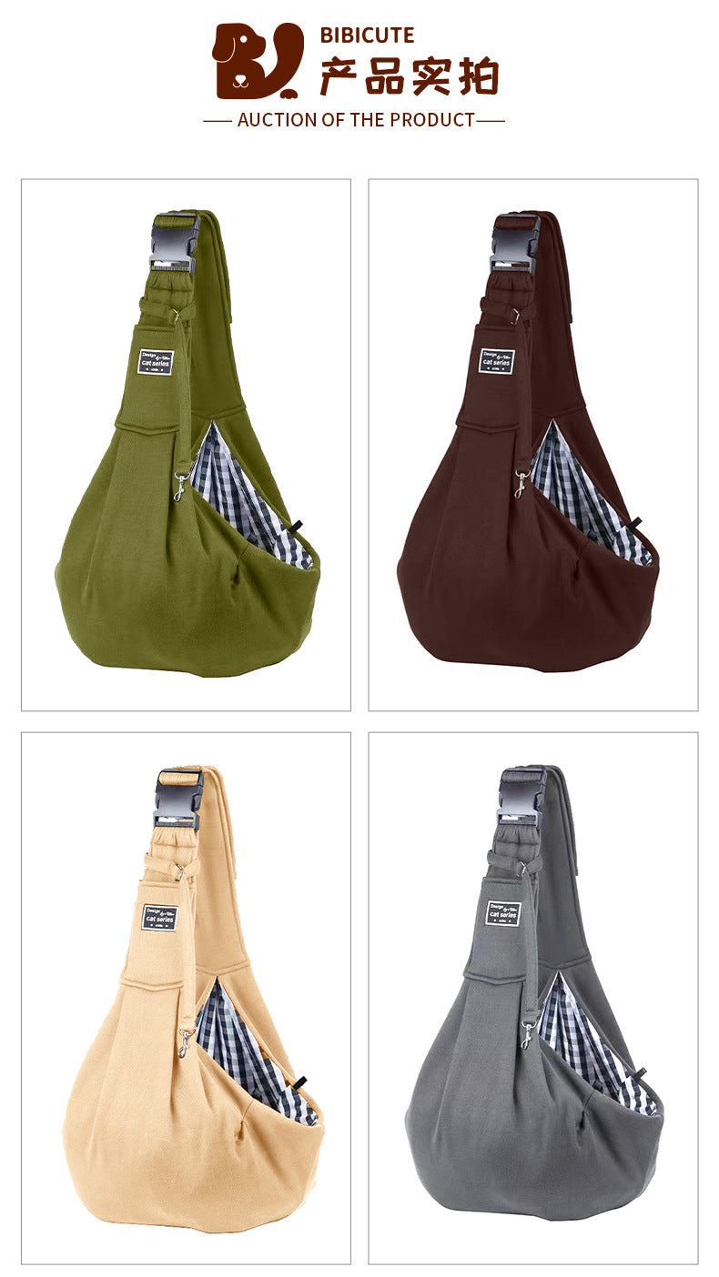 IBG foldable pet carrier backpack for cats and small dogs, lightweight travel bag with mesh sides for ventilation.