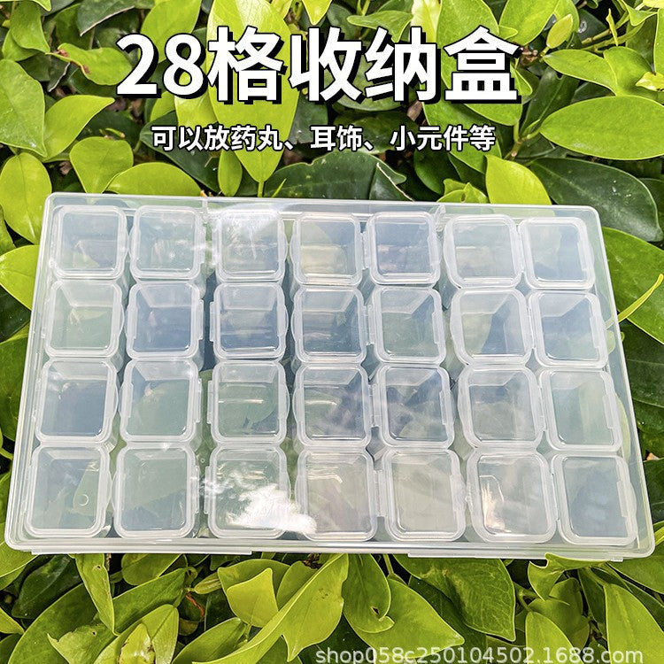 IBG transparent jewelry storage box with multiple compartments for organizing rings, necklaces, and earrings.