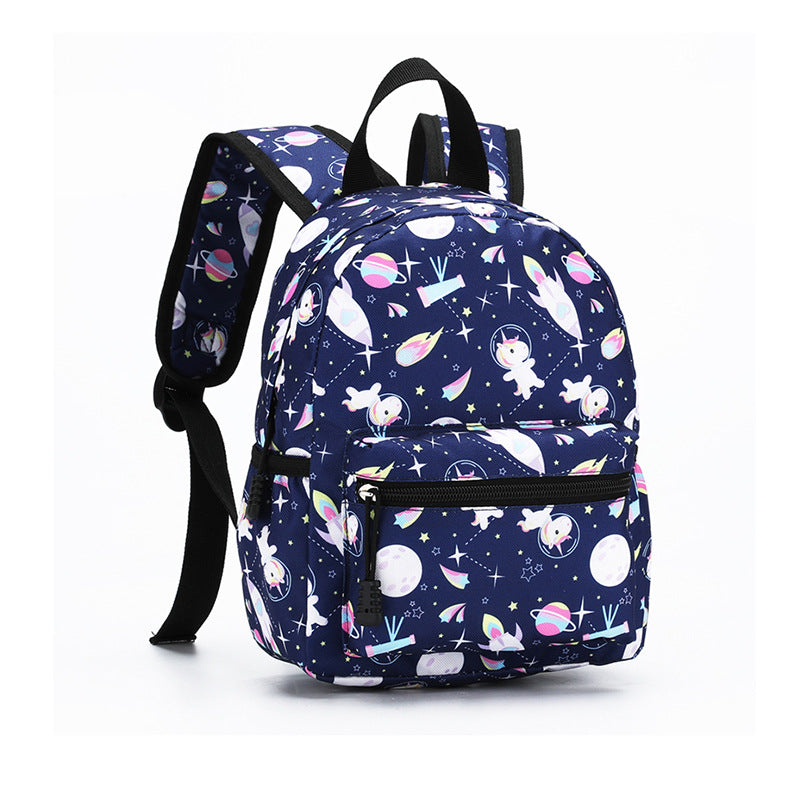 Kids lightweight cartoon backpack by IBG, 10.6-inch school bag with colorful cartoon design for children.