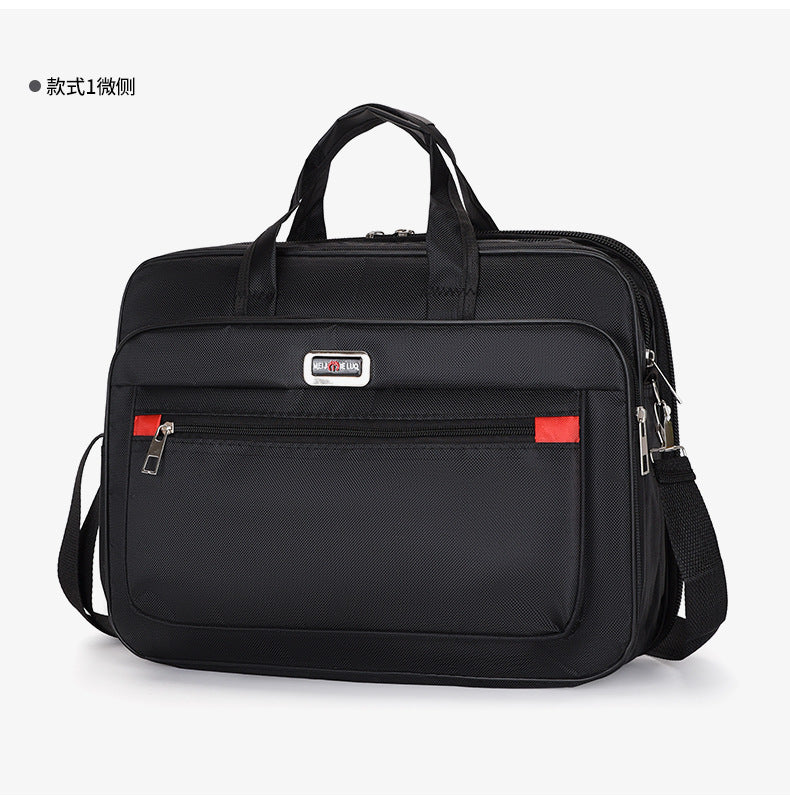 Men's lightweight IBG laptop briefcase with multiple compartments, designed for business travel and professional use.