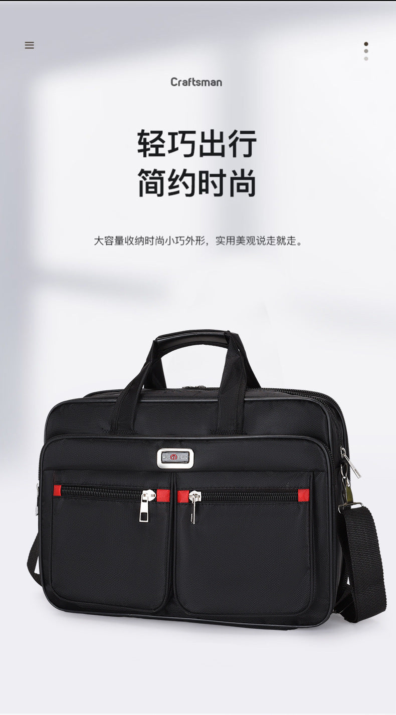 IBG men's lightweight laptop briefcase showing a sleek black business travel bag with handles and multiple compartments for organization.