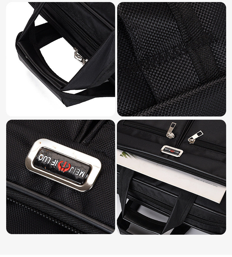 Men's lightweight IBG laptop briefcase with multiple compartments, ideal for business travel and professional use.