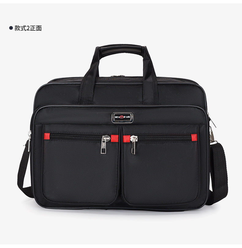 Men's IBG lightweight laptop briefcase showing sleek design and handles for business travel, made of durable material.