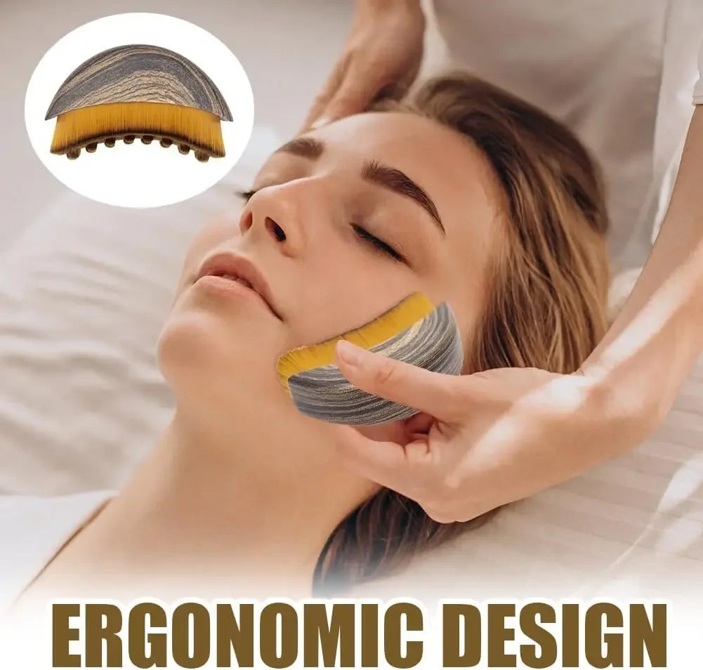 IBG facial contour massage brush for self-care, a beauty tool with ergonomic design for facial skin massage and contouring.
