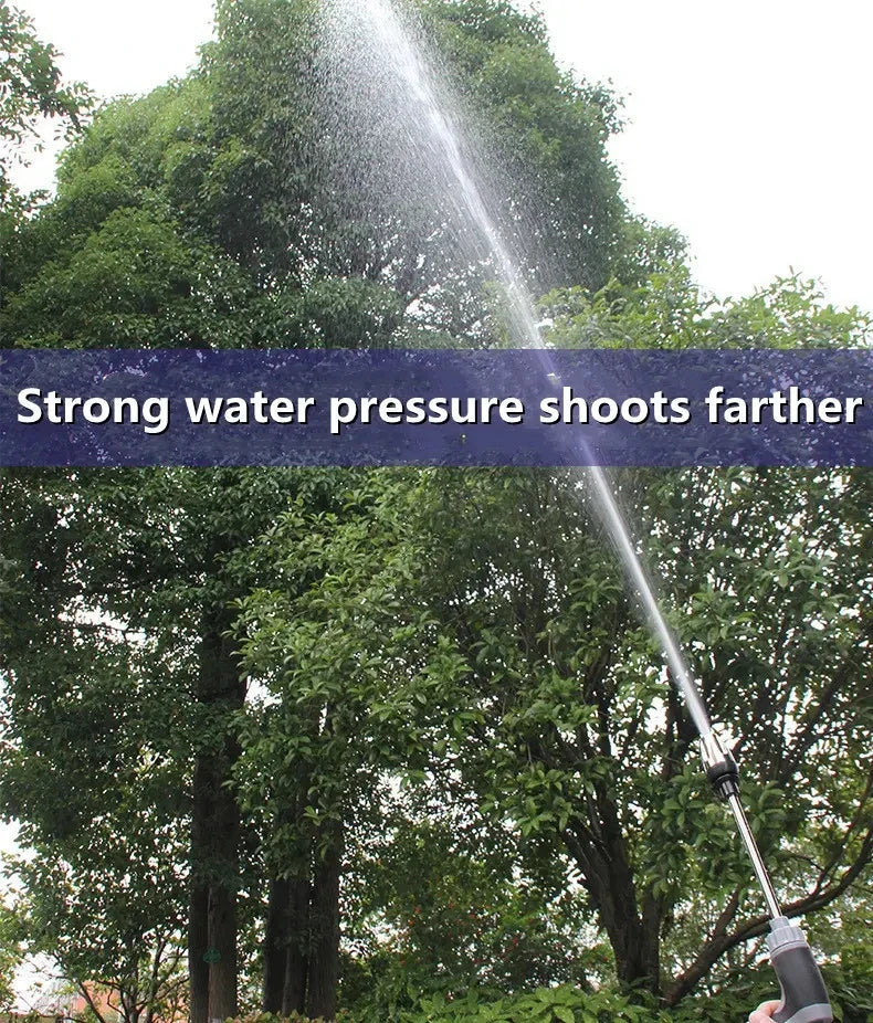 IBG adjustable high-pressure water gun for car wash and garden use, featuring a durable handle and versatile spray nozzle.