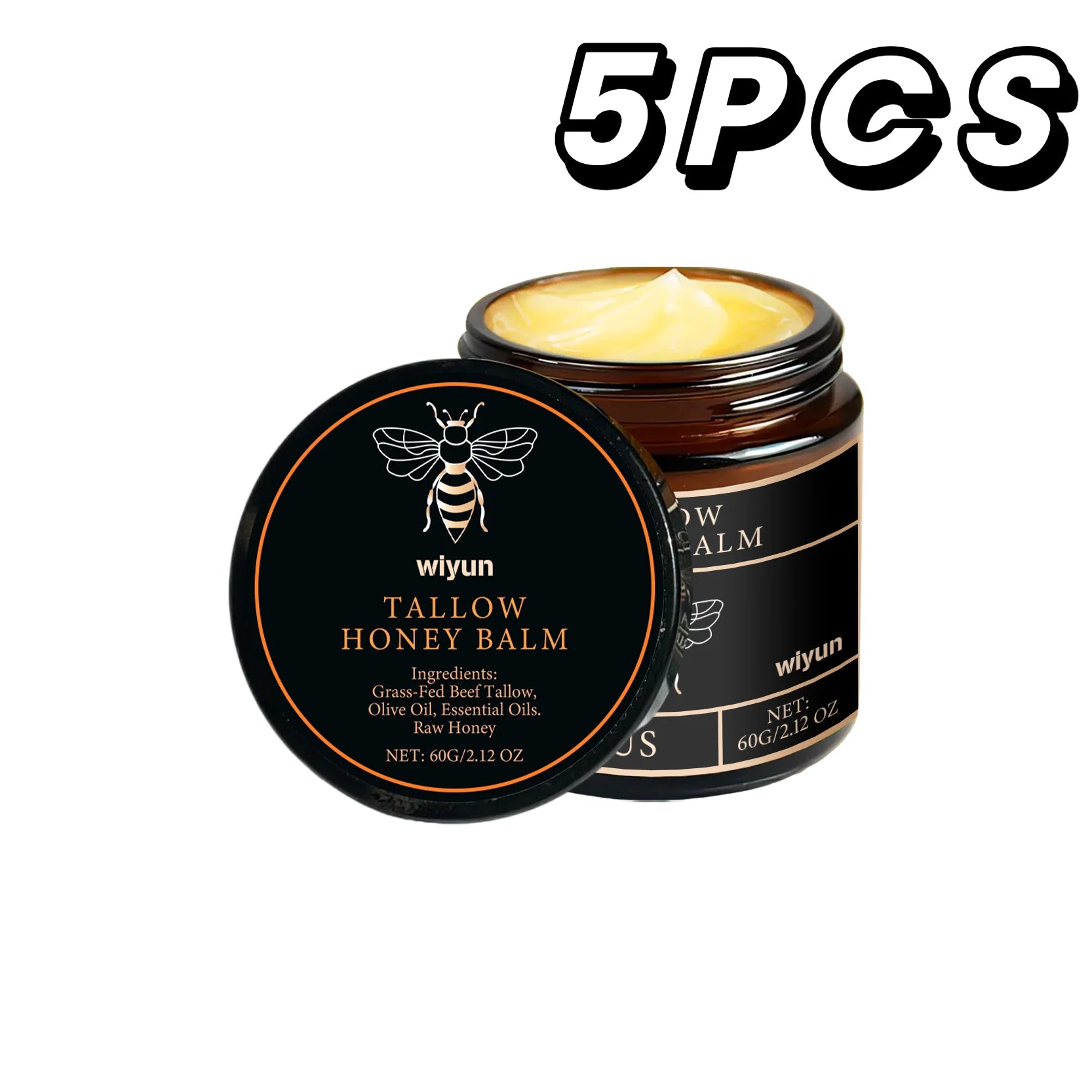 IBG Tallow Honey Moisturizer, hydrating face and body cream with natural ingredients, smooth texture visible in the image.