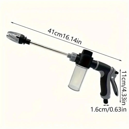 IBG adjustable high-pressure water gun for car washing and garden watering, featuring a durable nozzle and ergonomic handle.