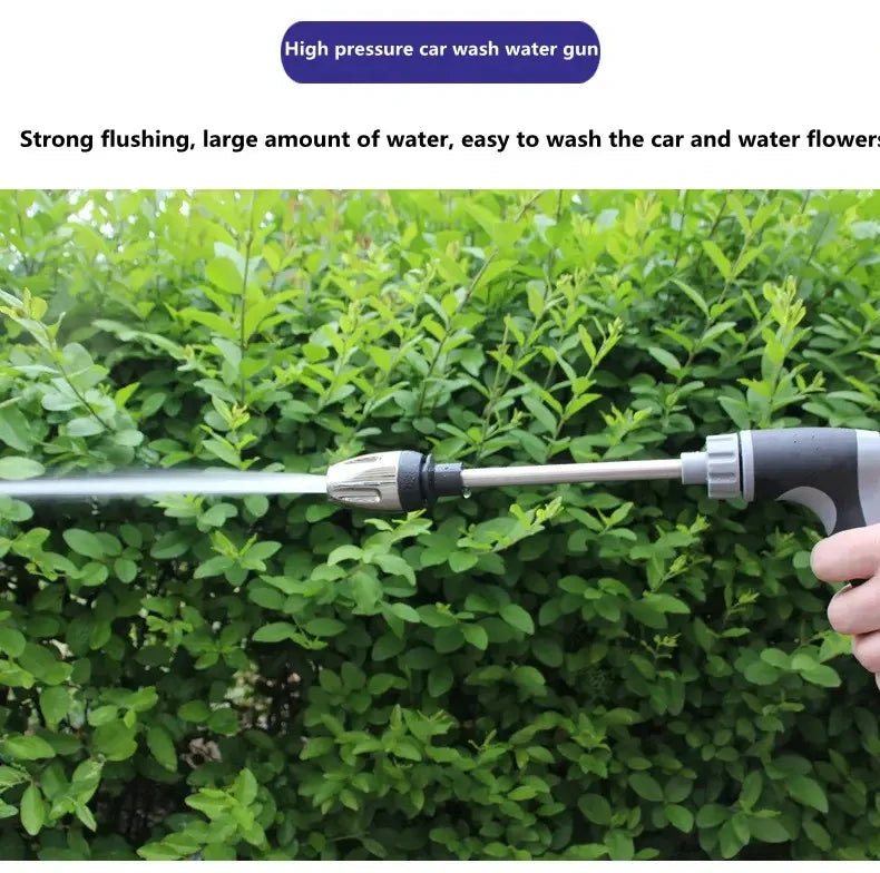 IBG adjustable high-pressure water gun for car wash and garden use, featuring a sleek design and multiple spray settings.