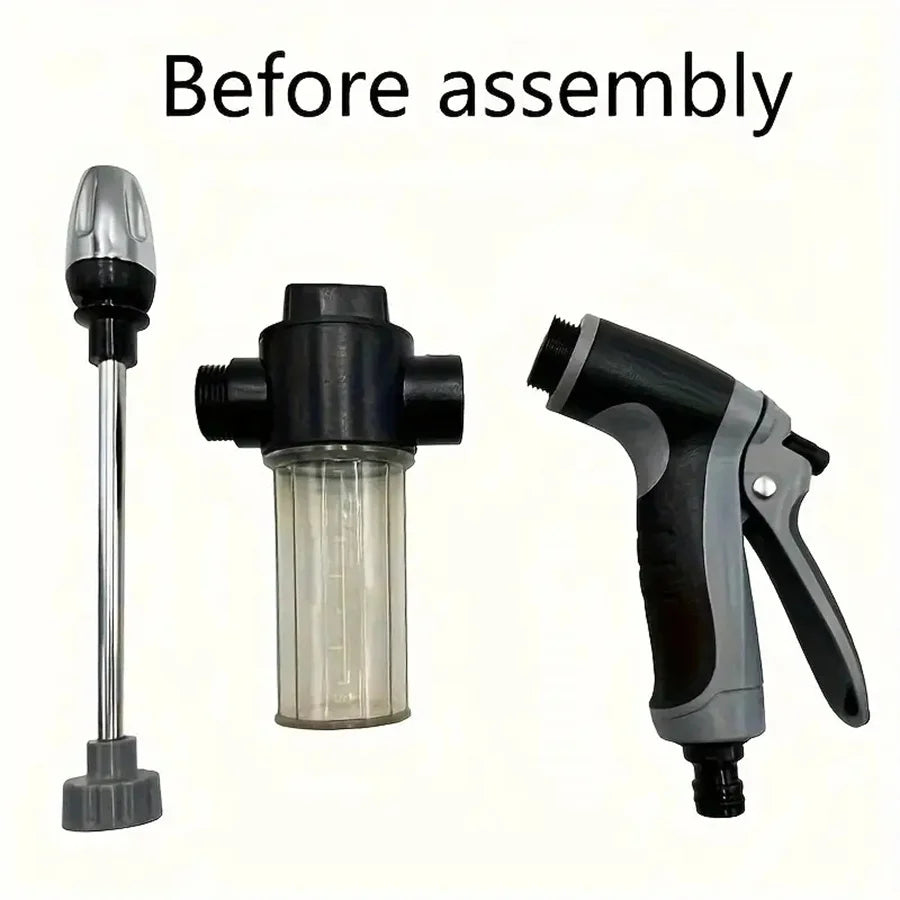 IBG adjustable high-pressure water gun for car washing and gardening, with a durable nozzle and ergonomic handle.